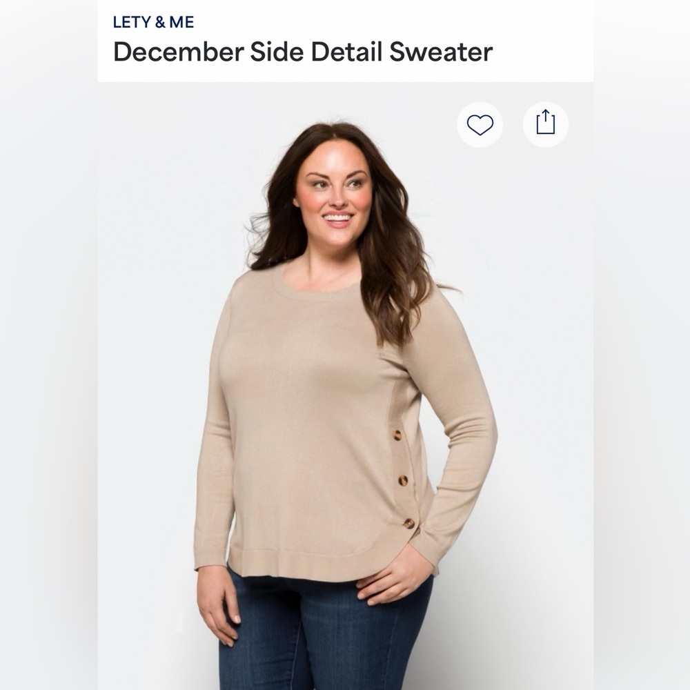 Beige Crew Neck Sweater